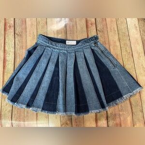 GAP Women's Pleated Denim Mini Skirt - size 26 / 2R